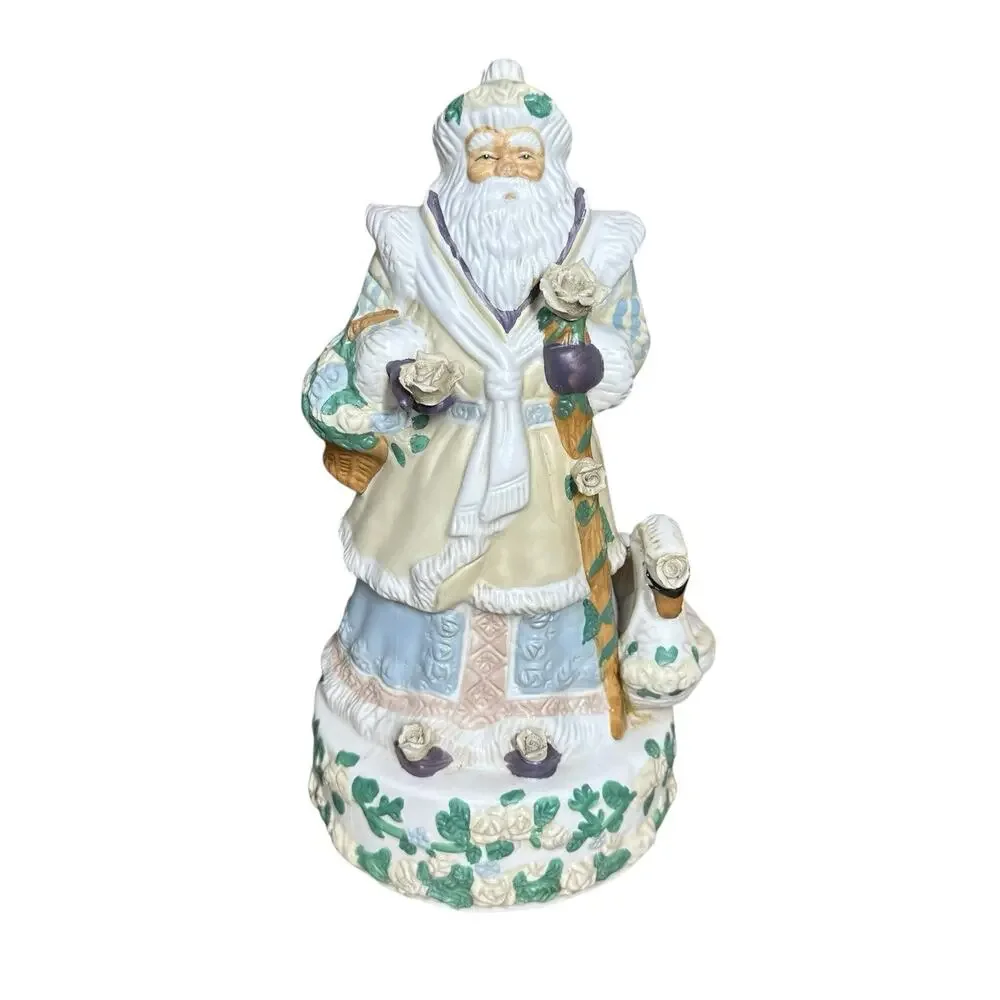 Vintage Victorian Collectors Santa Music Box Figurine 11